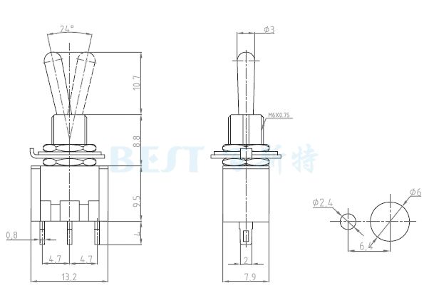 MTS-102/103开关参考图纸